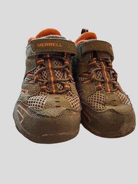 Merrell Kids Trail Chaser Jr Hiking Sneakers - Gunsmoke/Orange - Size 10